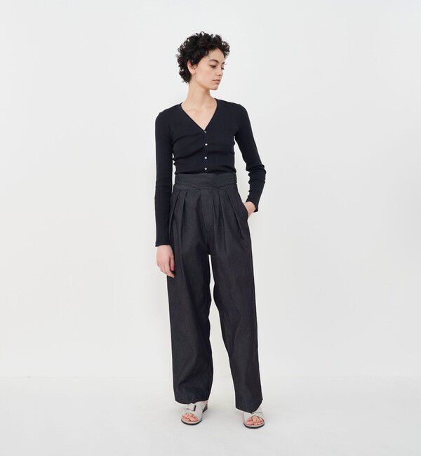 GALERIE VIE「コットンランダムリブ Vネックカーディガン」|カーディガン|