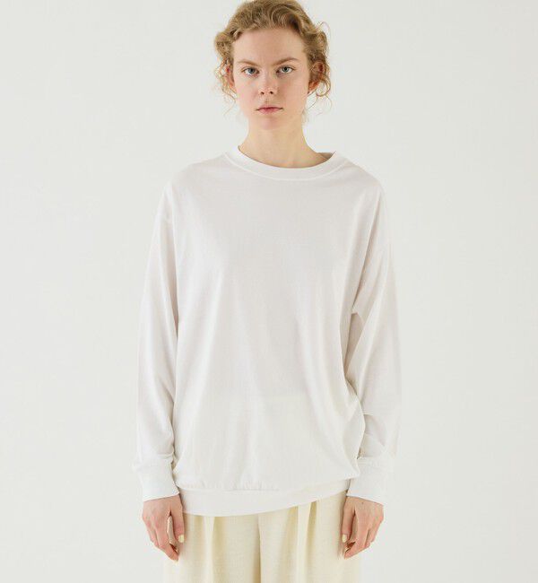 GALERIE VIE「コットンシルクジャージー ロングスリーブプルオーバー」|Tシャツ・カットソー|