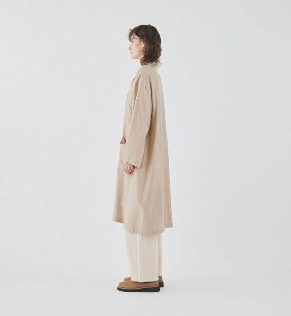 GALERIE VIE「フィブリルシルク ショップコート」|ステンカラーコート|