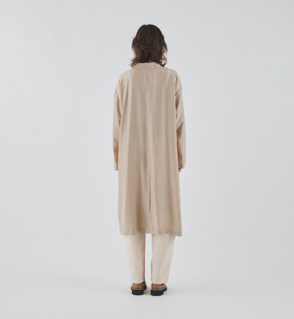 GALERIE VIE「フィブリルシルク ショップコート」|ステンカラーコート|