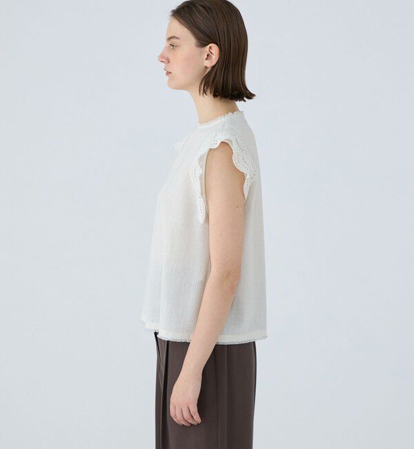Ballsey「ポリエステルレーヨンカラミ レーススリーブブラウス」|シャツ・ブラウス|