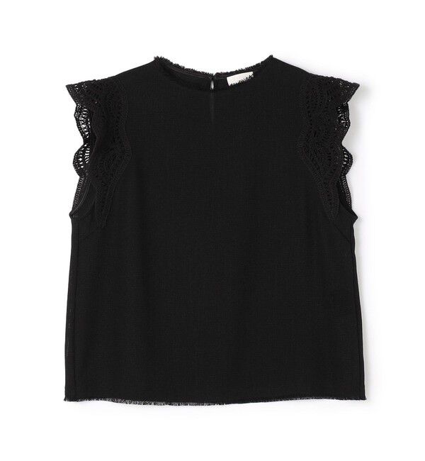 Ballsey「ポリエステルレーヨンカラミ レーススリーブブラウス」|シャツ・ブラウス|19 ブラック