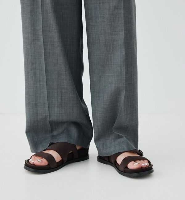 GALERIE VIE「エアリークレープ ツータックパンツ」|スラックス|