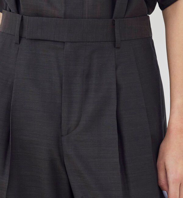 GALERIE VIE「エアリークレープ ツータックパンツ」|スラックス|