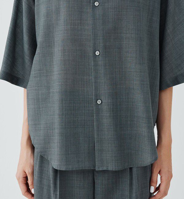 GALERIE VIE「エアリークレープ ワイドシャツ」|シャツ・ブラウス|