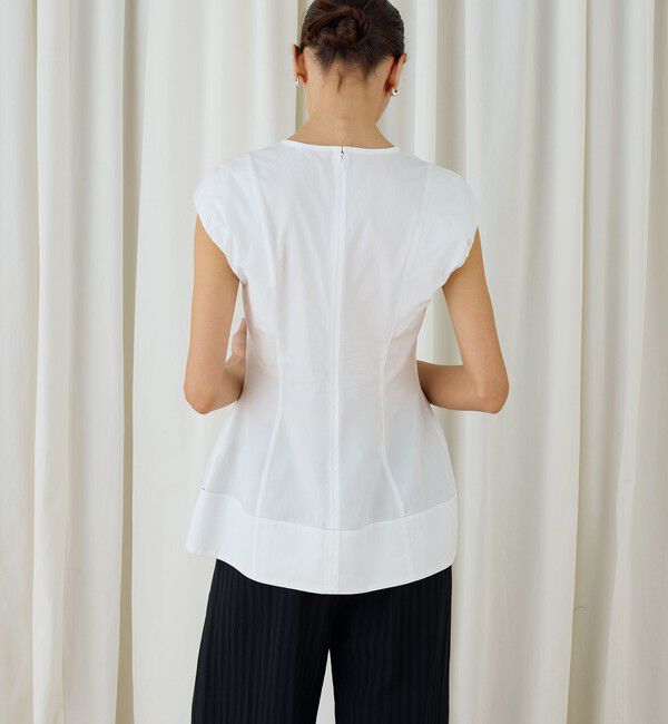 DES PRES「コットンタイプライター シェイプブラウス」|シャツ・ブラウス|