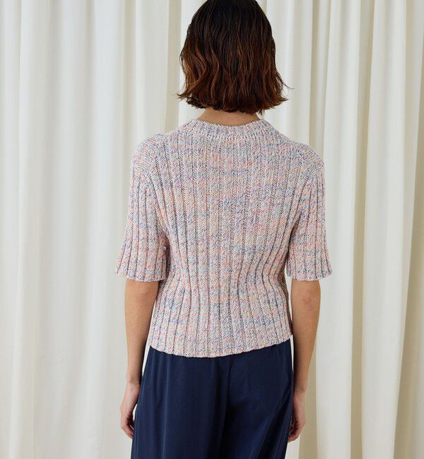 DES PRES「ラミーミックスツイストコットン ハーフスリーブカーディガン」|カーディガン|