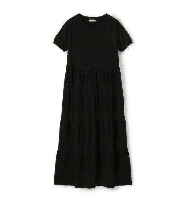 DES PRES「ドライポリエステルコットン ハーフスリーブフレアワンピース」|ワンピース|19 ブラック