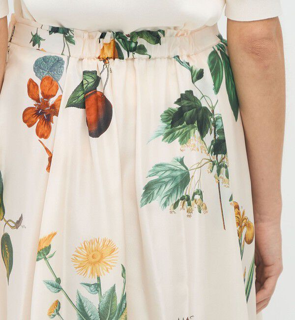 CABaN「シルク Green Showerプリント フレアスカート」|スカート|