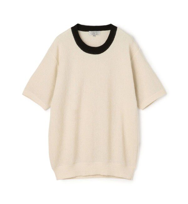 TOMORROWLAND BUYING WEAR「【別注】Raffa Molina パイピング クルーネック ハーフスリーブニット」|ニット・セーター|14 オフホワイト