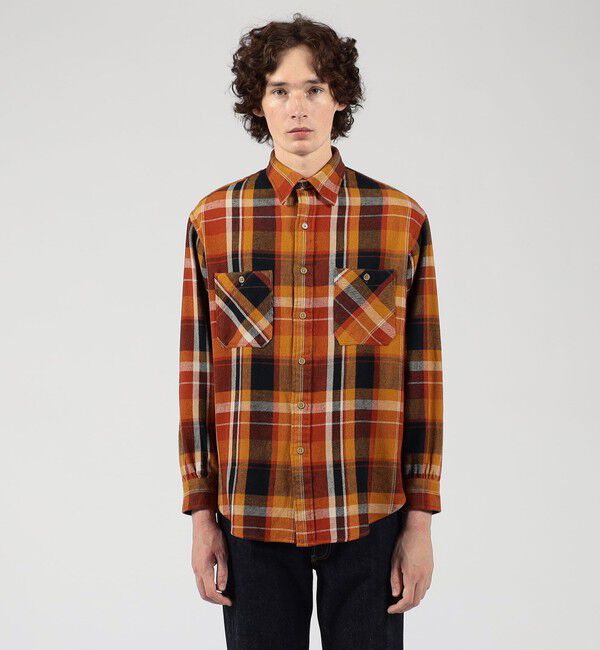 TOMORROWLAND MENS「コットンビエラチェック ダブルポケット ロングスリーブシャツ」|シャツ・ブラウス|