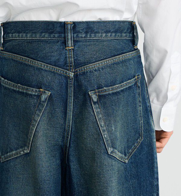 Edition「ブルーデニム バギーパンツ」|デニム|