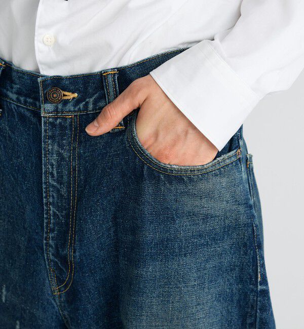 Edition「ブルーデニム バギーパンツ」|デニム|