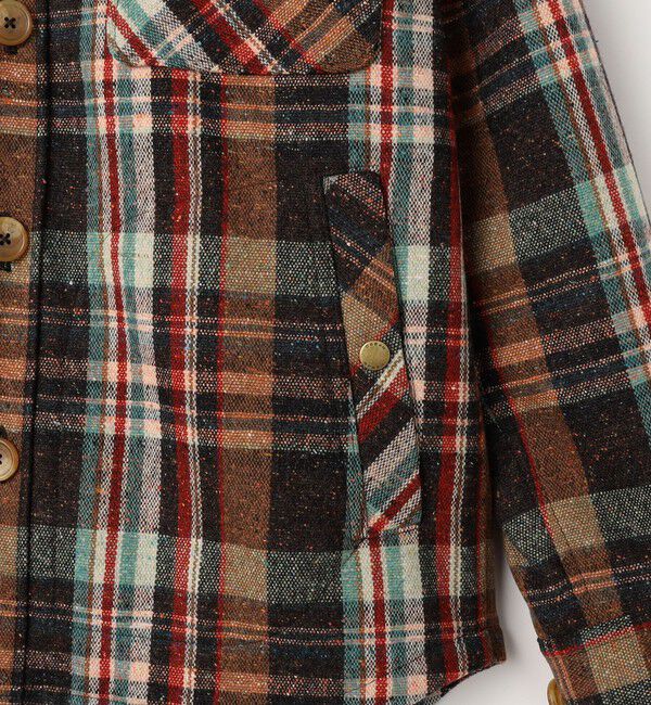 CABaN「ネップウール チェックCPOブルゾン」|ブルゾン・スタジャン|