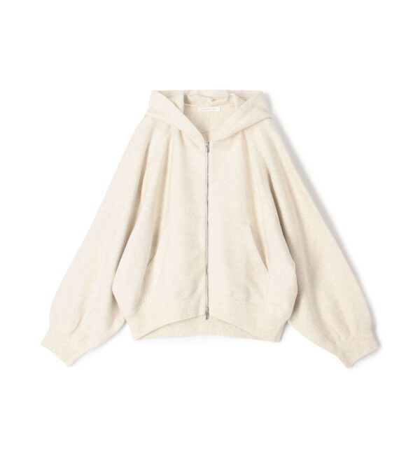 GALERIE VIE「コットンナイロンスエットニット ジップアップパーカ」|パーカー|41 ライトベージュ