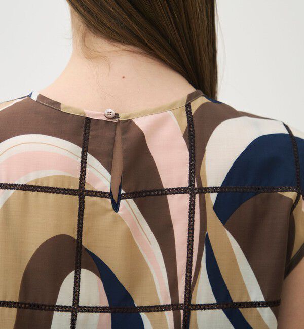 TOMORROWLAND collection「アイレットウェーブプリント チュチュブラウス」|シャツ・ブラウス|