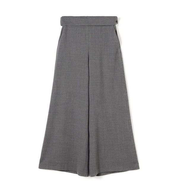 DES PRES「ウールジョーゼット ワイドフレアパンツ」|スラックス|15 グレー