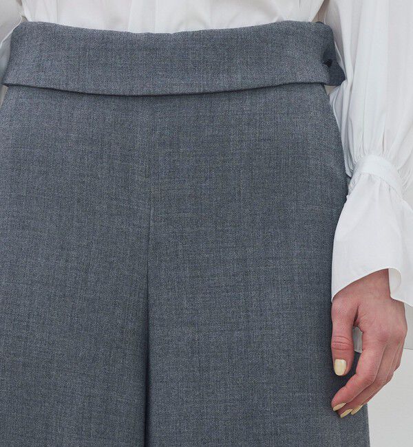 DES PRES「ウールジョーゼット ワイドフレアパンツ」|スラックス|