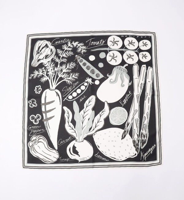 TOMORROWLAND GOODS「manipuri VEGETABLES シルクスカーフ」|バンダナ・スカーフ|