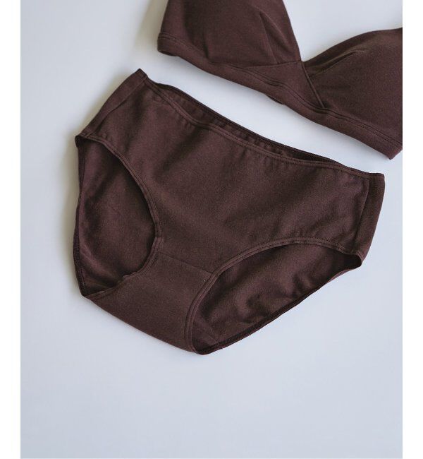 EMILYWEEK「【RESET】オーガニックコットン混 ショーツ（ブラウン、ミント）」|インナー|ブラウン