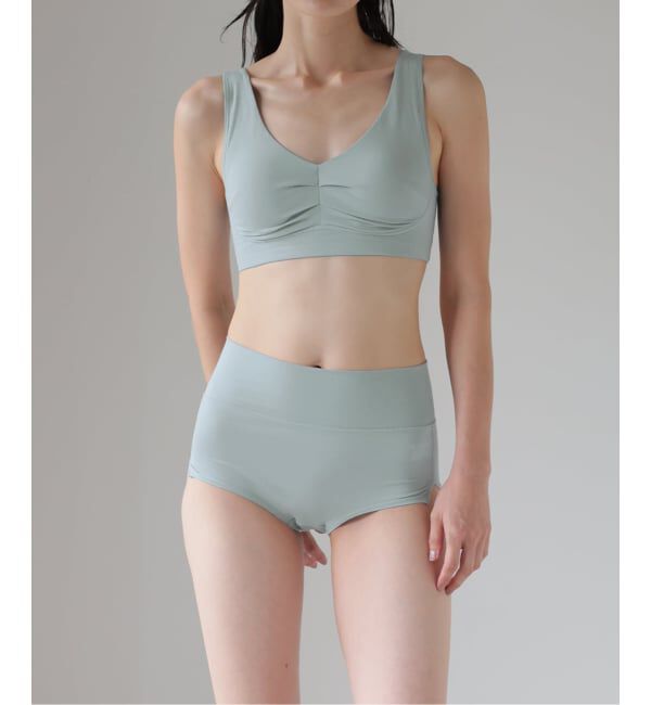 EMILYWEEK「【NEUTRAL】オーガニックコットン混カバレッジブラ（サックス）」|インナー|