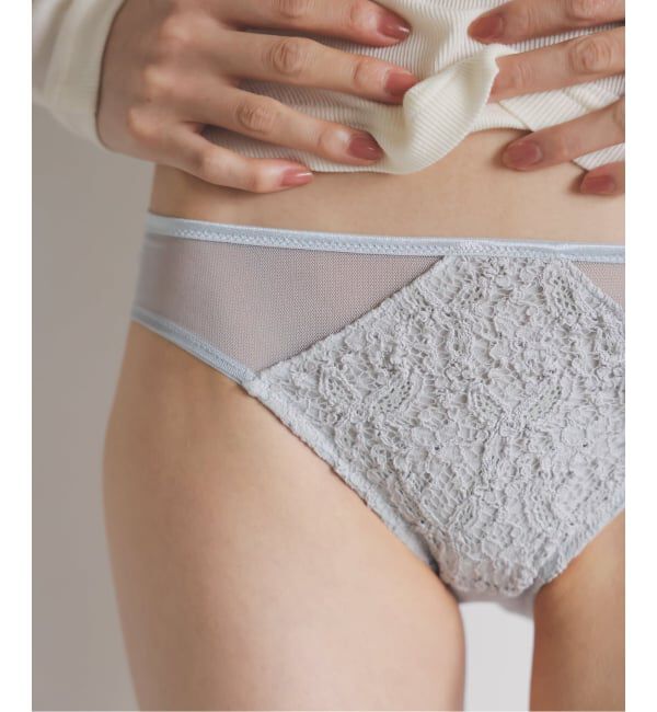 EMILYWEEK「コットン混レースショーツ」|インナー|グレー