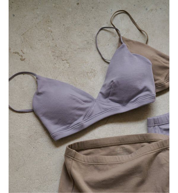 EMILYWEEK「【RESET】オーガニックコットン混 ブラ（グレージュ、パープル）」|インナー|パープル