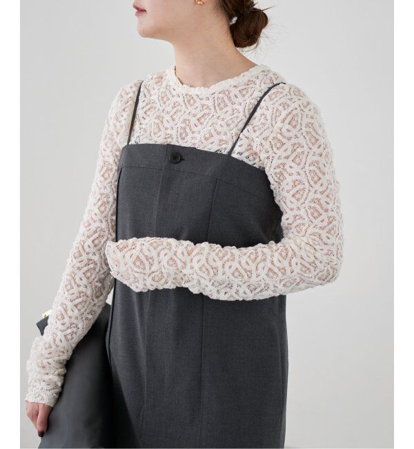 IENA「《追加》ペイズリー ストレッチレースプルオーバー」|Tシャツ・カットソー|