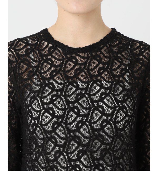 IENA「《追加》ペイズリー ストレッチレースプルオーバー」|Tシャツ・カットソー|