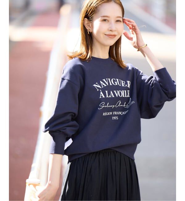 SLOBE IENA「《セットアップ対応可》Clubロゴスウェット」|スウェット・ジャージ|ネイビー