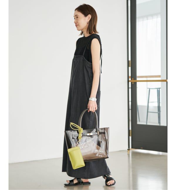 SLOBE IENA「LEDENIM ナローフレアデニムジャンパースカート」|ワンピース|