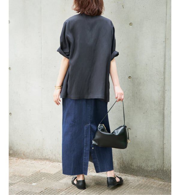 SLOBE IENA「LEDENIM ナローフレアデニムジャンパースカート」|ワンピース|