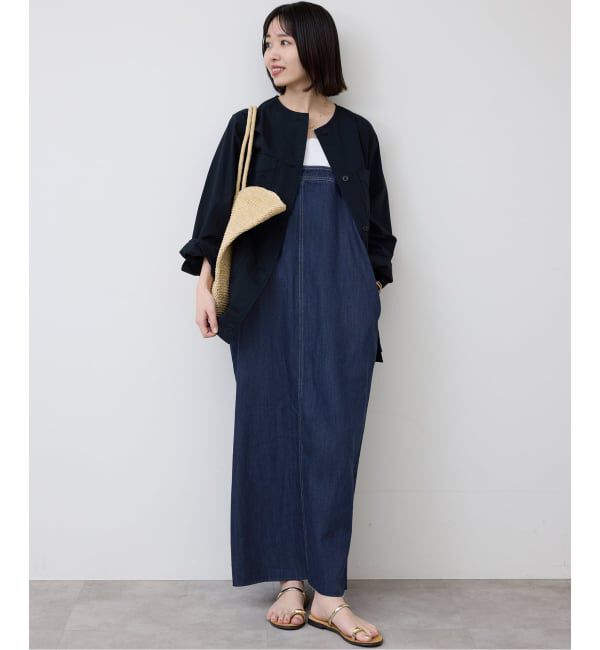 SLOBE IENA「LEDENIM ナローフレアデニムジャンパースカート」|ワンピース|