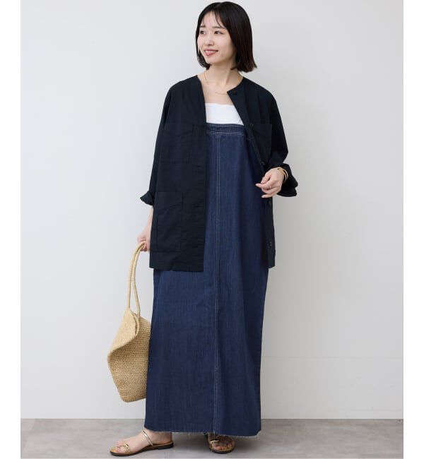 SLOBE IENA「LEDENIM ナローフレアデニムジャンパースカート」|ワンピース|