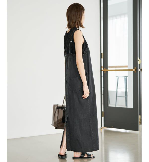 SLOBE IENA「LEDENIM ナローフレアデニムジャンパースカート」|ワンピース|