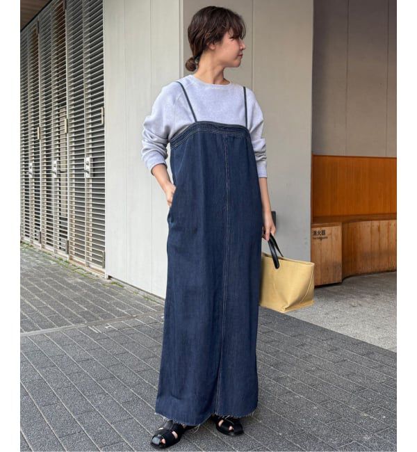 SLOBE IENA「LEDENIM ナローフレアデニムジャンパースカート」|ワンピース|