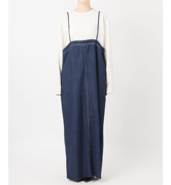 SLOBE IENA「LEDENIM ナローフレアデニムジャンパースカート」|ワンピース|
