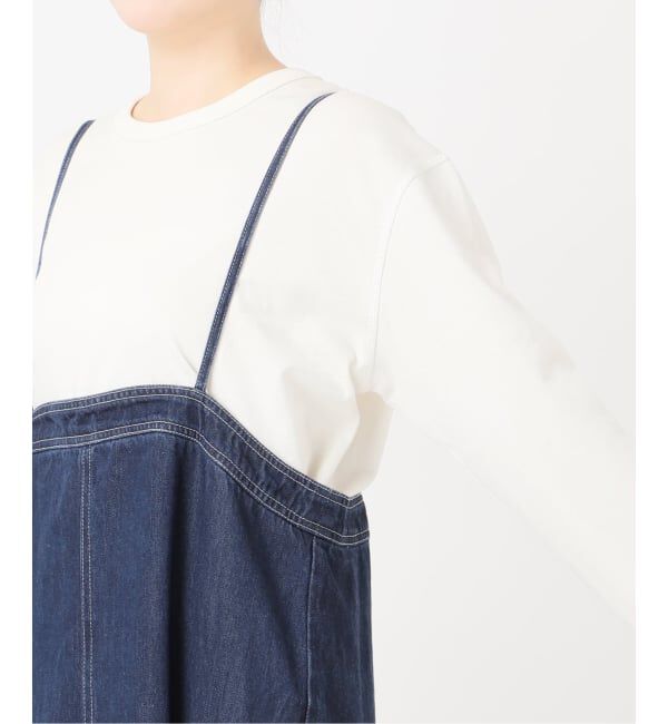 SLOBE IENA「LEDENIM ナローフレアデニムジャンパースカート」|ワンピース|