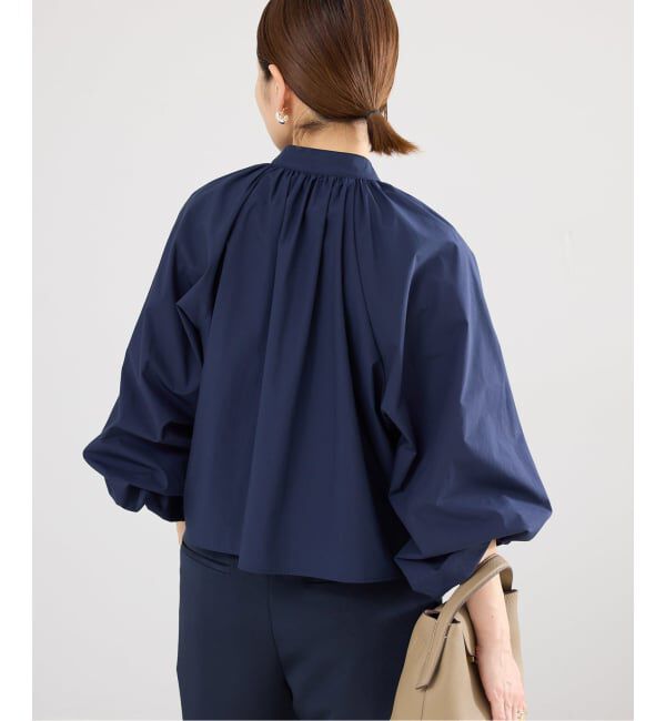 IENA「バンドカラーボリュームブラウス」|シャツ・ブラウス|