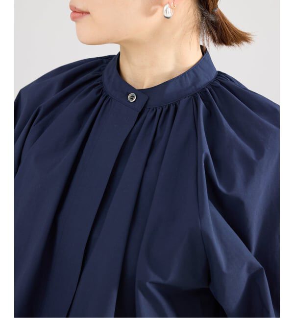 IENA「バンドカラーボリュームブラウス」|シャツ・ブラウス|