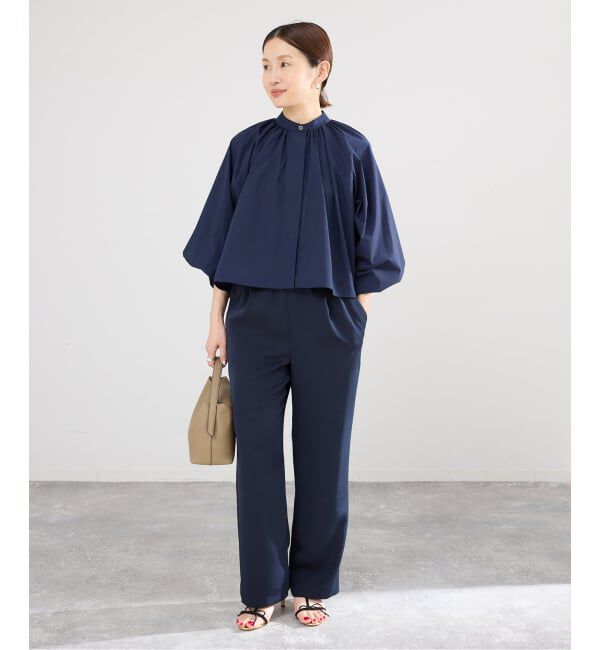 IENA「バンドカラーボリュームブラウス」|シャツ・ブラウス|