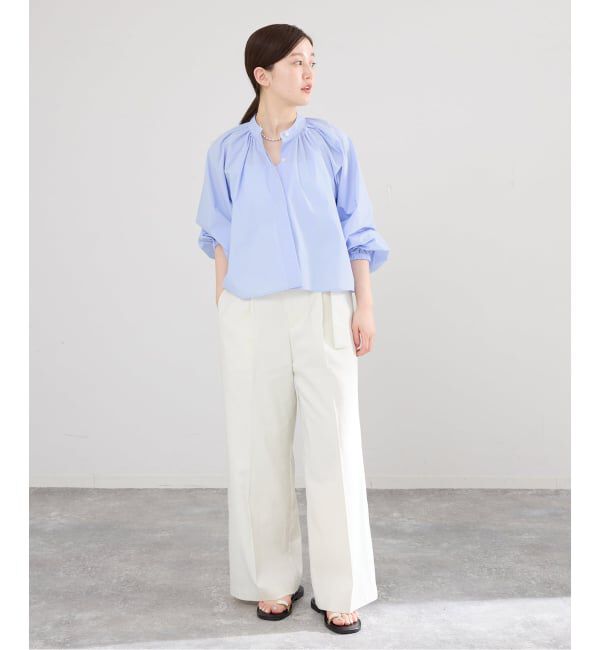 IENA「バンドカラーボリュームブラウス」|シャツ・ブラウス|