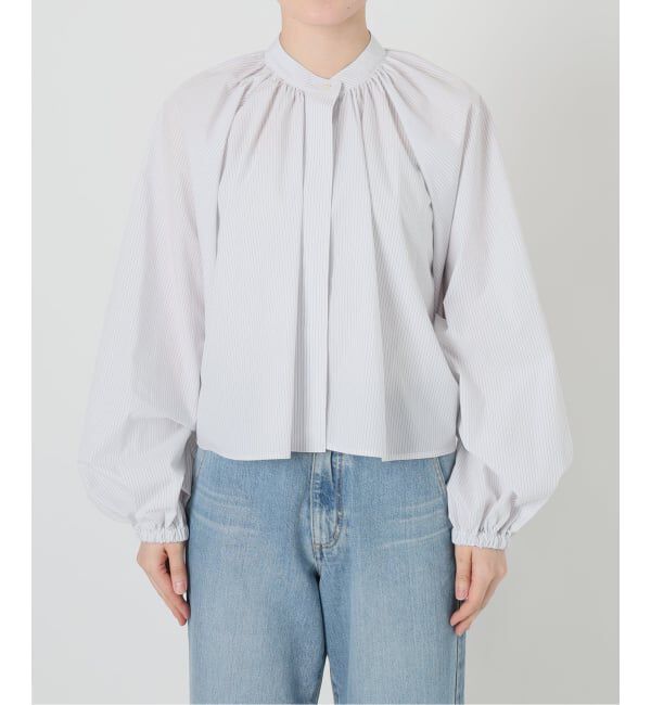 IENA「バンドカラーボリュームブラウス」|シャツ・ブラウス|