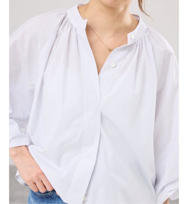 IENA「バンドカラーボリュームブラウス」|シャツ・ブラウス|