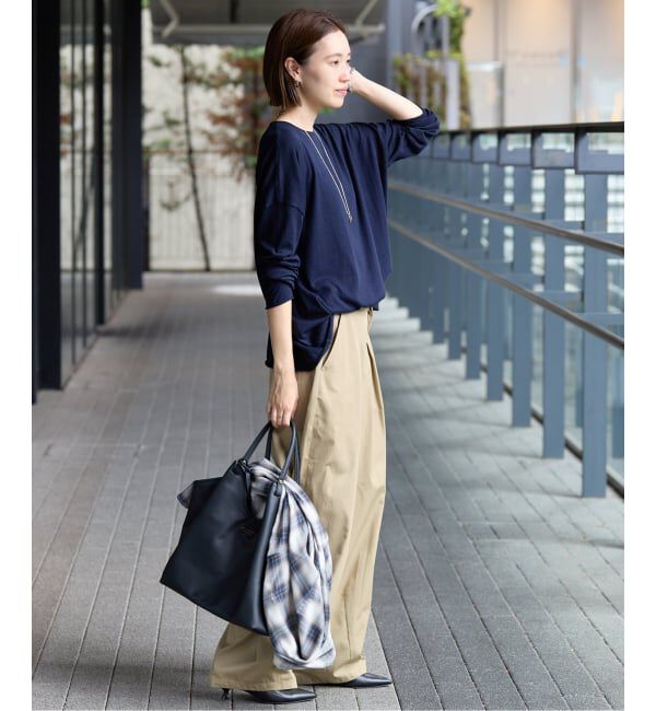 SLOBE IENA「《接触冷感/追加3予約》ライトチノタックカーブトラウザー」|チノ|