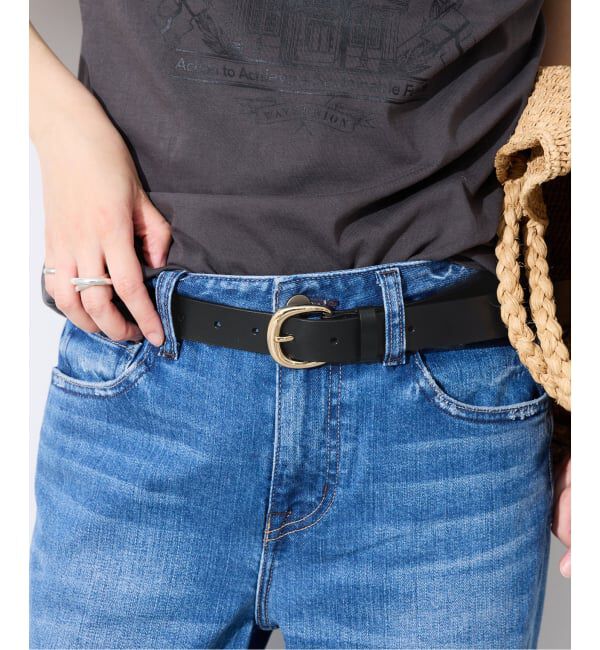 SLOBE IENA「SLOBE ラウンドバックル太ベルト」|ベルト|