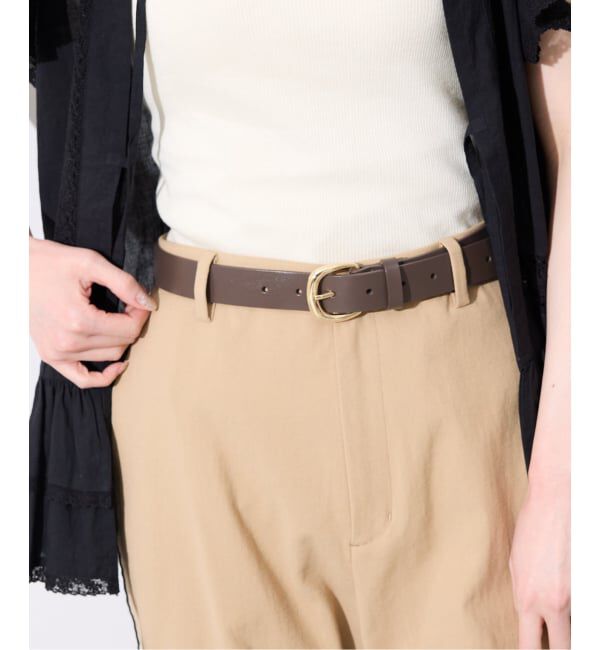 SLOBE IENA「SLOBE ラウンドバックル太ベルト」|ベルト|