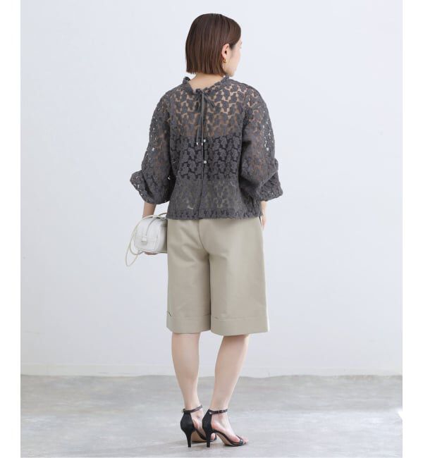 IENA「《追加》フラワー刺繍レース2WAYブラウス」|シャツ・ブラウス|