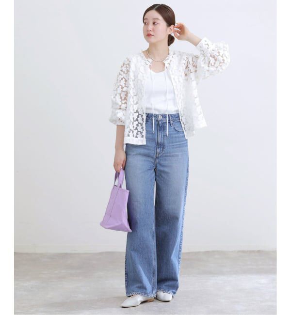 IENA「《追加》フラワー刺繍レース2WAYブラウス」|シャツ・ブラウス|