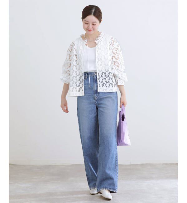 IENA「《追加》フラワー刺繍レース2WAYブラウス」|シャツ・ブラウス|